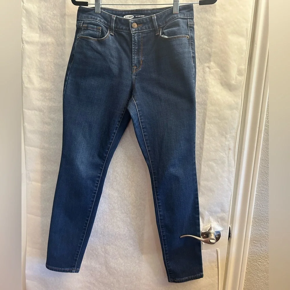 Old Navy Pop Icon Blue Skinny Jeans Versatile Everyday Wear Sz-6 Short. P13 - Picture 4 of 10
